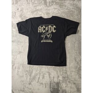 AC/DC For Those About to Rock Shirt British Tour 82 Black Graphic Tee XL